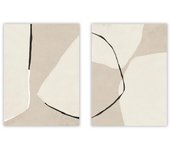 Set de 2 cuadros calidad premium con marco de madera - 30x40 cm o 50x70 cm - POSTER LAB