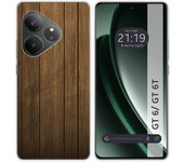 Tumundosmartphone Funda Silicona para Realme GT 6 / GT 6T 5G diseño Madera Dibujos