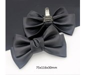 2pcs Leather Bow Shoe Clips Shoe Jewelry Clips Elegant Wedding Party Shoe Buckle Vintage Glamour Bows Ornaments