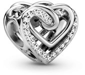 Charm de Plata PANDORA Corazones Brillantes Entrelazados 799270C01