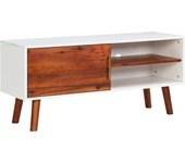 Mueble TV combinadoMueble para TV de madera maciza de acacia y MDF 110x35x50 cm