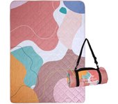 Mantas de picnic impermeables Exclusivos Mezclas de 3 Capas, 60x80 pulgadas, Manta de Playa Grande a prueba de Arena, Manta plegable para exteriores para acampar sobre césped, Tapete de Picnick