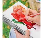 Bview Art 9"x12" Sketch Book 100 Sheets 68 lb/100gsm Spiral Bound Artist Sketch Pad Durable Acid Free Drawing Paper for Drawing