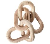 Decochain - Decoración de Eslabones de Cadena de Madera Tallada - Casa Contemporánea en Granja