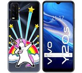 Tumundosmartphone Funda Gel Transparente para Vivo Y20s / Y11s diseño Unicornio Dibujos