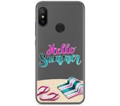 Tumundosmartphone Funda Gel Transparente para Xiaomi Redmi 6 Pro / Mi A2 Lite diseño Summer Dibujos