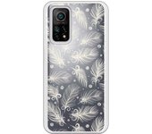 Funda compatible con Xiaomi Mi 10T/Mi 10T Pro - Patron plumas blancas