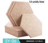 Sound Proof Wall Panels 12Pcs Hexagon Pared Self-adhesive Acoustic Panel Home Decorative For Living Room Bedroom Nursery Studio