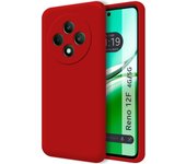 Tumundosmartphone Funda Silicona Líquida Ultra Suave para Oppo Reno 12F 4G / 12 F 5G color Roja
