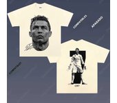 Summer Cristiano Ronaldo Neymar Football Superstar Print Cotton Short-sleeved T-shirt Men Women Clothing Athleisure Oversize Tee