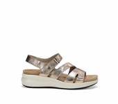 Sandalias planas de Mujer FLUCHOS F1478 CAVA SANDALIA TIRA VELCRO LAMINADO CAVA 35068 25V