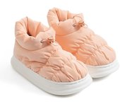 Zapatos de algodón de invierno para mujer, ropa interior antideslizante de suela gruesa para el hogar, ropa exterior impermeable para hombre, zapatos de algodón cálidos