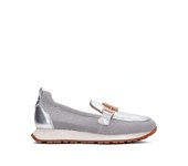 HISPANITAS  MOCASIN PIEL WHITE SILVER