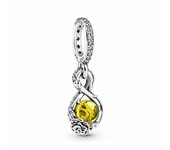 Charm Colgante en plata de ley Infinito & Rosa Bella de Disney - 399525C01