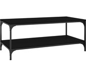 vidaXL Mesa de centro madera contrachapada 100x50x40 cm Negro, Roble Sonoma, Roble ahumado Mesita de Salón o Comedor o Auxiliar Mesa de Café Meuble Salón