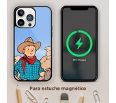 Cartoon T-Tintin Funny Dog Phone Case For Magnetic Attraction iPhone 11 12 13 14 15 Mini Pro XS Max X S Plus XR Shell