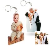 DEREGALOOS Llavero de Metacrilato Personalizado con Foto  Llaveros de Metacrilato Transparente  Regalos personalizados con foto  Llaveros para el Día del Padre, Día de la Madre, San Valentín, Amigos