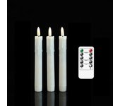 2/3/6 Pieces Short Remote Control Flameless Decorative Candles,7 Inch Plastic Christmas Wedding Valentine's Day Timer LED Candle
