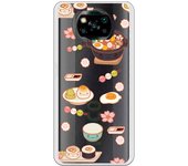 Funda original compatible con Xiaomi Pocophone X3 - X3 Pro - X3 NFC - Patron comida asiatica