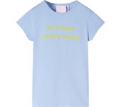 Camiseta Infantil Azul Claro 104