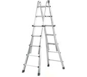 Escalera Telescópica Wolfpack Aluminio 4+4 Peldaños Perfil 67 Mm Plegable y Transportable