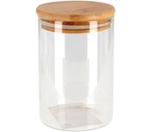 Pack 2/4/6 Botes de Cristal, Tarros de Cocina con Tapa de Bambú. Envases para Alimentos con Anilla de Silicona, Tarro de Cristal de cocina de 900/1200/1700ml.