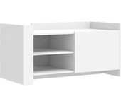 vidaXL Mesa de centro de madera de ingeniería 100x50x50 cm Blanco, Negro, Roble Sonoma Mesita de Salón o Comedor o Auxiliar Mesa de Café Meuble Salón