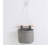 Bolsa de almacenamiento para colgar en la pared o en la puerta del hogar, organizador apilable para guardarropa, contenedor para artículos diversos, bolsillos para revistas, suministros para el dormitorio (color: gris 1)