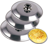Lifestyle-Pack 3 Tapa Giratortillas De Acero Inoxidable Plato Consistente Volteatortillas 26+28+30cm Para Sartén Para Dar La Vuelta Fácilmente a La Tortilla Cocina  Restaurante Bar Apto Para Lavavajilla