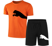 Men's casual fashion Summer mesh suit Men's quick drying Breathable sports suit Short sleeve T-shirt suit men's jogging suit