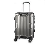 DAM Maleta de cabina Trolley extensible en material ligero de ABS+PC de alta resistencia con esquinas reforzadas. Cerradura numérica TSA, 4 ruedas dobles extraíbles y giratorias 360°. 37x24x56Cm