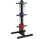Soportes para Discos Olimpicos Estante para Barras de Musculacion Soporte Pesas y Mancuernas Ajustable Árbol de Disco Capacidad de 400 kg 113.3cm