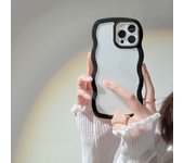 Transparent Cute Curly Wave Phone Case for iPhone 15 Pro Max 14 13 12 11 XS X XR Shockproof Clear Soft Aesthetic Cover