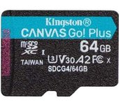 Tarjeta de Memoria Kingston CANVAS Select Plus 64GB microSD XC/ Clase 10/ 200MBs