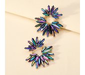 Modern Shiny Crystal Decor Piercing Dangle Earrings For Women Charm Fairy Luxury Original Wedding Party Jewelry Ear Accessories