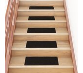 vidaXL Alfombrilla Autoadhesiva de Escalera Rectangular Estera 15 uds Color Antracita,  Azul,  Crema y mas