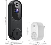 Timbre con cámara y video para el hogar, intercomunicador inteligente con wifi, monitoreo remoto, reconocimiento humano, visión nocturna HD