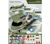 Large Airplane with Mini Car Toy for Children Transport Aircraft Storage Inertia Alloy Diecast Vehicle Model Set Gift for Boys