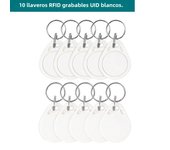 10PCS 13.56MHz RFID Keychains Tags UID Block 0 Sector Writable Keyfobs CUID Clone Mif 1k S50 Changeable RFID Access Control Card
