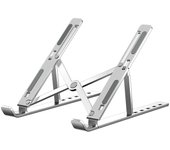 Soporte para computadora portátil, aleación de aluminio, antideslizante, soporte portátil plegable, ventilación y disipación