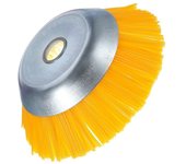 Cepillo de nailon para malezas - Cepillo redondo universal para desbrozadoras - Herramientas de jardinería duraderas - 200 mm x 25,4