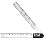 Regla de Ángulo digital, a Vernier Calibrador, longitudinal 200mm, Medida de Ángulo de Maple inoxidable, with bloqueo/Giro, Pantalla LCD Cero y Grande, para Carpintería/Construcción