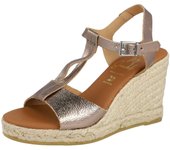 Shoes Cuñas Y Alpargatas marca Oh! My Sandals para mujer en color metalizado