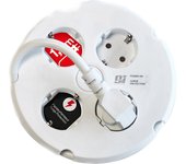 ORION91 Regleta enchufe / Base 4 enchufes / tomas Schuko Protección contra sobretensiones Con botón interruptor 1,5m Nine&One