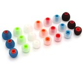 6 Pairs 12 Pcs 3.8mm Soft Silicone In-ear Earphone Covers Earbud Tips Earbuds Eartips Dual Color Ear Pads Cushion For Headphones Random Color & Size