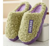 Zapatillas peludas para casa de invierno, zapatos de algodón, señoras de invierno, hogar cálido
