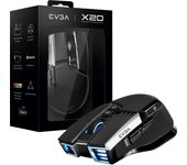 Evga Ratón Gaming EVGA X20 Inalámbrico Negro 16.000 DPI 10 Botones
