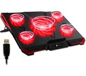 Base Refrigeradora Portatil - Potente Refrigerador Portátil con 5 Ventiladores para Ordenador Gaming, PS4, PS5