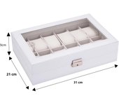 12/18/20 Handmade Watch Box Caja Reloj Clock Box Watch Case Time Box saat kutusu Horloge Box for Glasses and Watch Holding