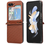 PU Leather Crossbody with Card Holder Phone Case for Samsung Galaxy Z Flip 6 5 4 3 Flip6 Flip5 Flip4 Flip3 5G Protective Cover
